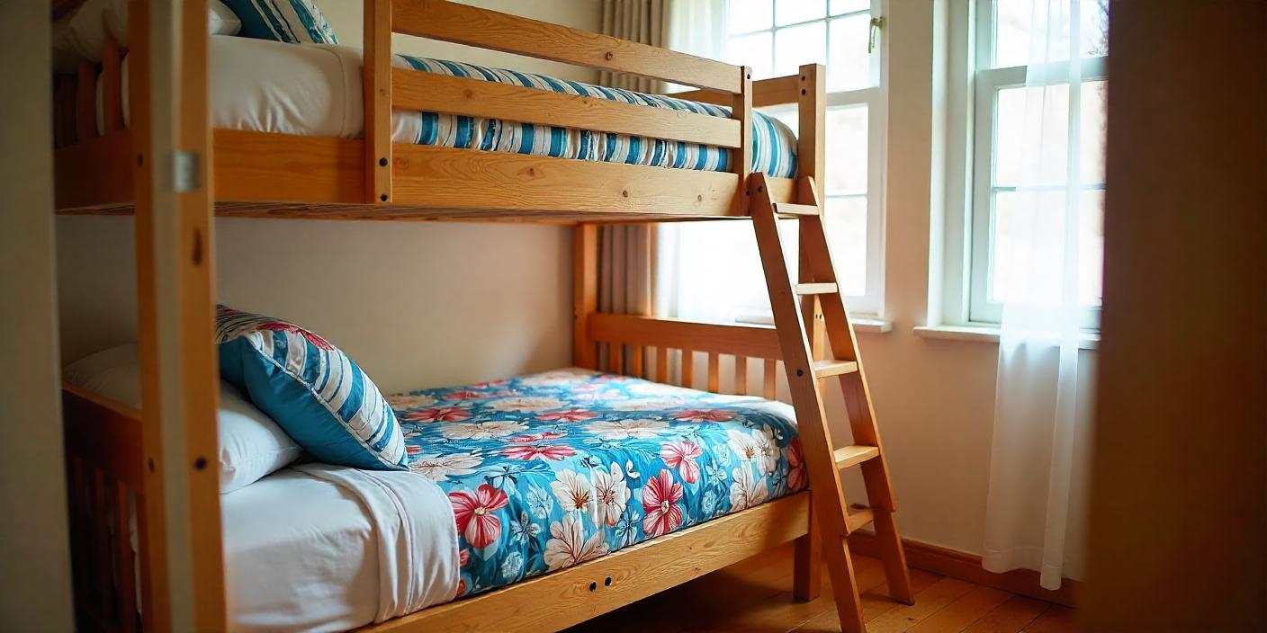 Bunk Beds with Stylish Bedding